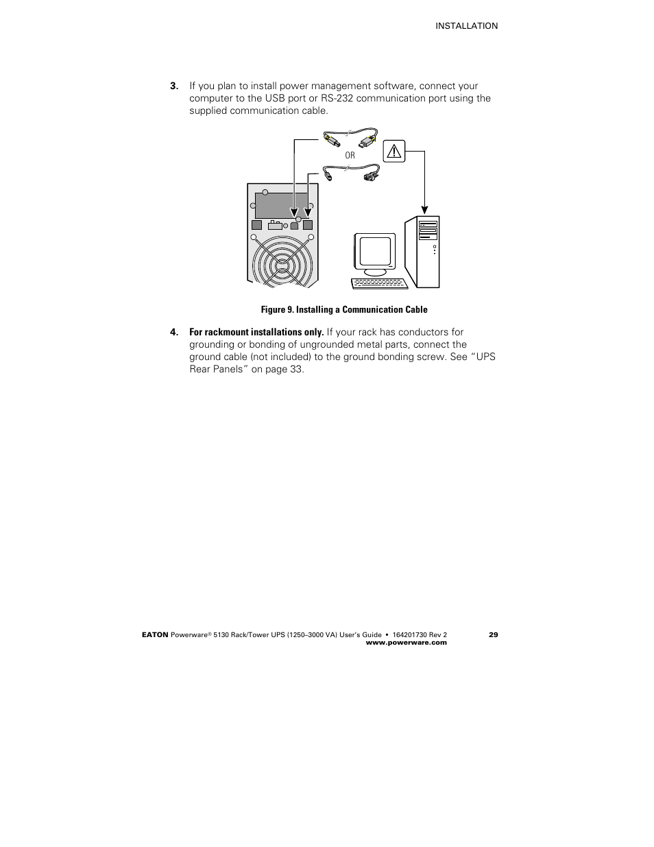 Eaton Electrical Powerware 5130 Rack/Tower UPS 1250-3000 VA User Manual | Page 35 / 74