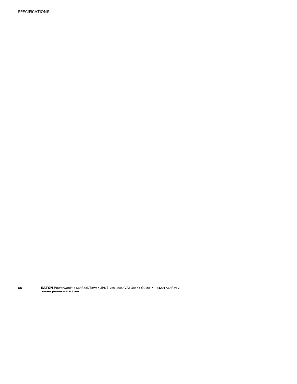 Eaton Electrical Powerware 5130 Rack/Tower UPS 1250-3000 VA User Manual | Page 62 / 74