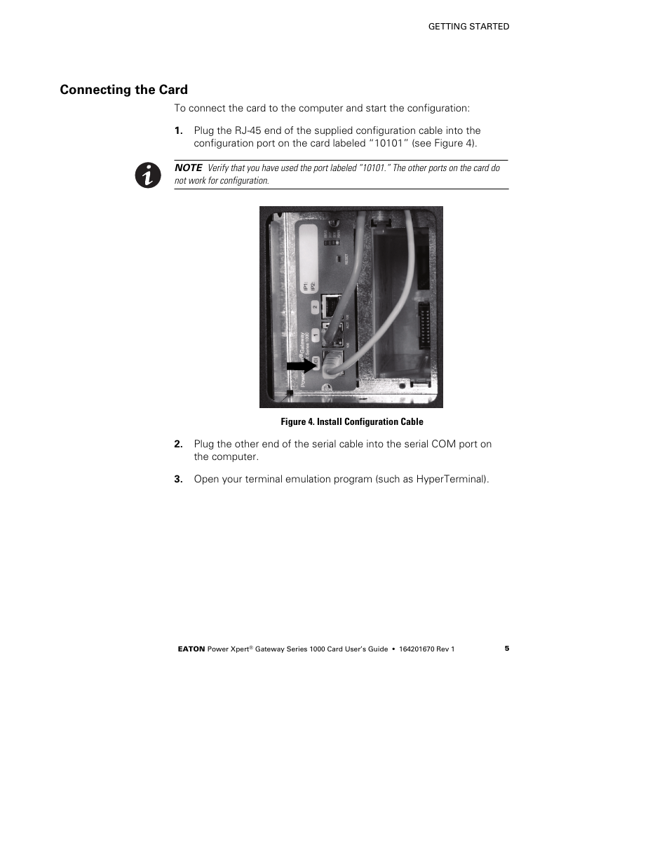 Connecting the card | Eaton Electrical 1000 User Manual | Page 9 / 84