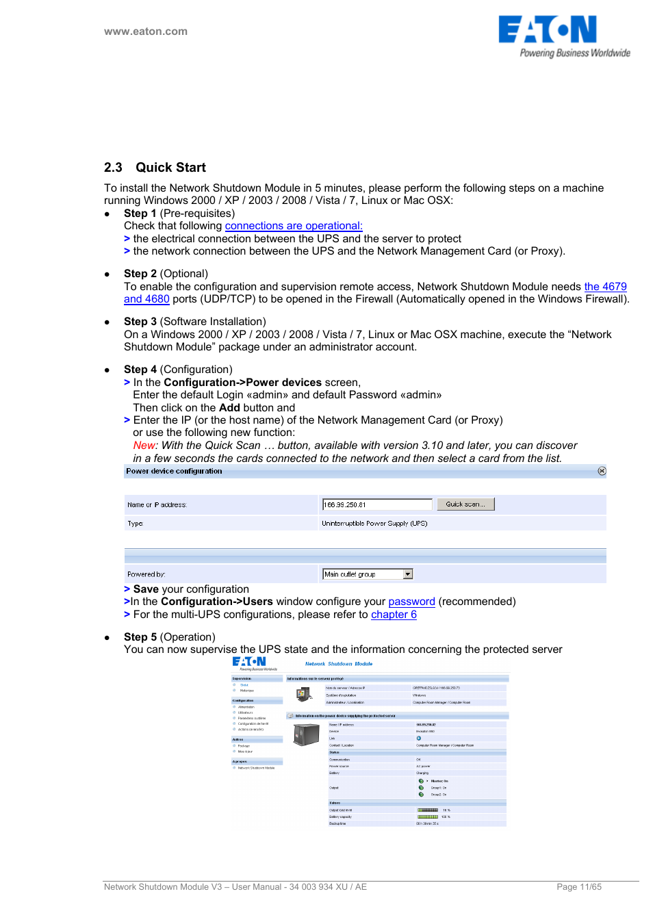 3 quick start, Quick start | Eaton Electrical V3 User Manual | Page 12 / 65