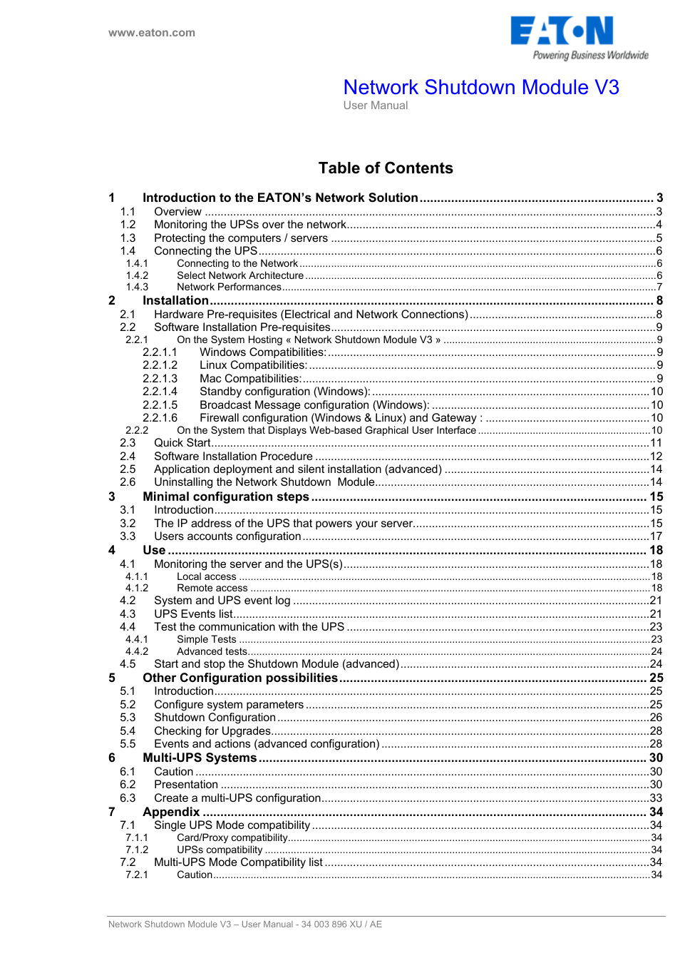 Eaton Electrical V3 User Manual | Page 2 / 65