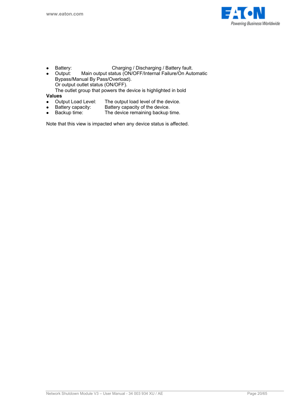 Eaton Electrical V3 User Manual | Page 21 / 65