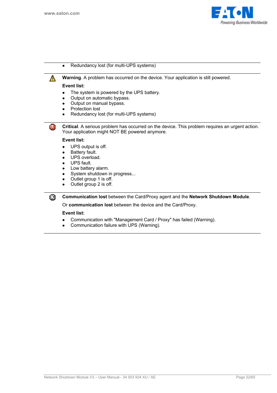 Eaton Electrical V3 User Manual | Page 23 / 65