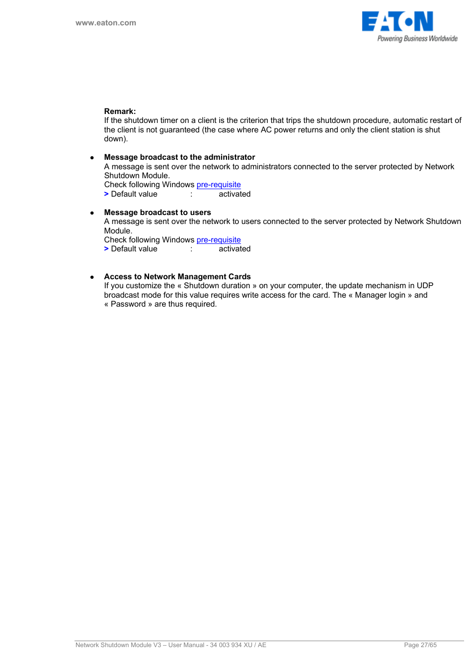 Eaton Electrical V3 User Manual | Page 28 / 65