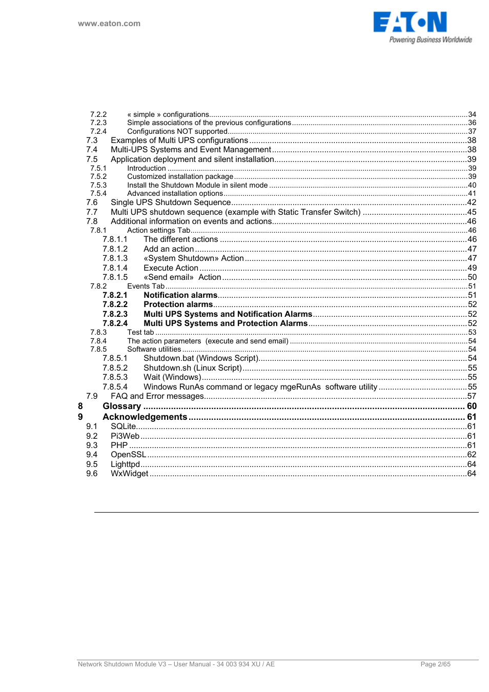 Eaton Electrical V3 User Manual | Page 3 / 65