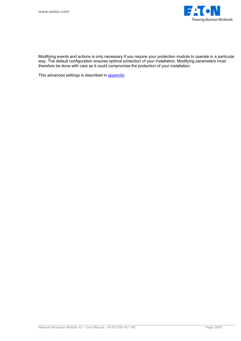 Eaton Electrical V3 User Manual | Page 30 / 65
