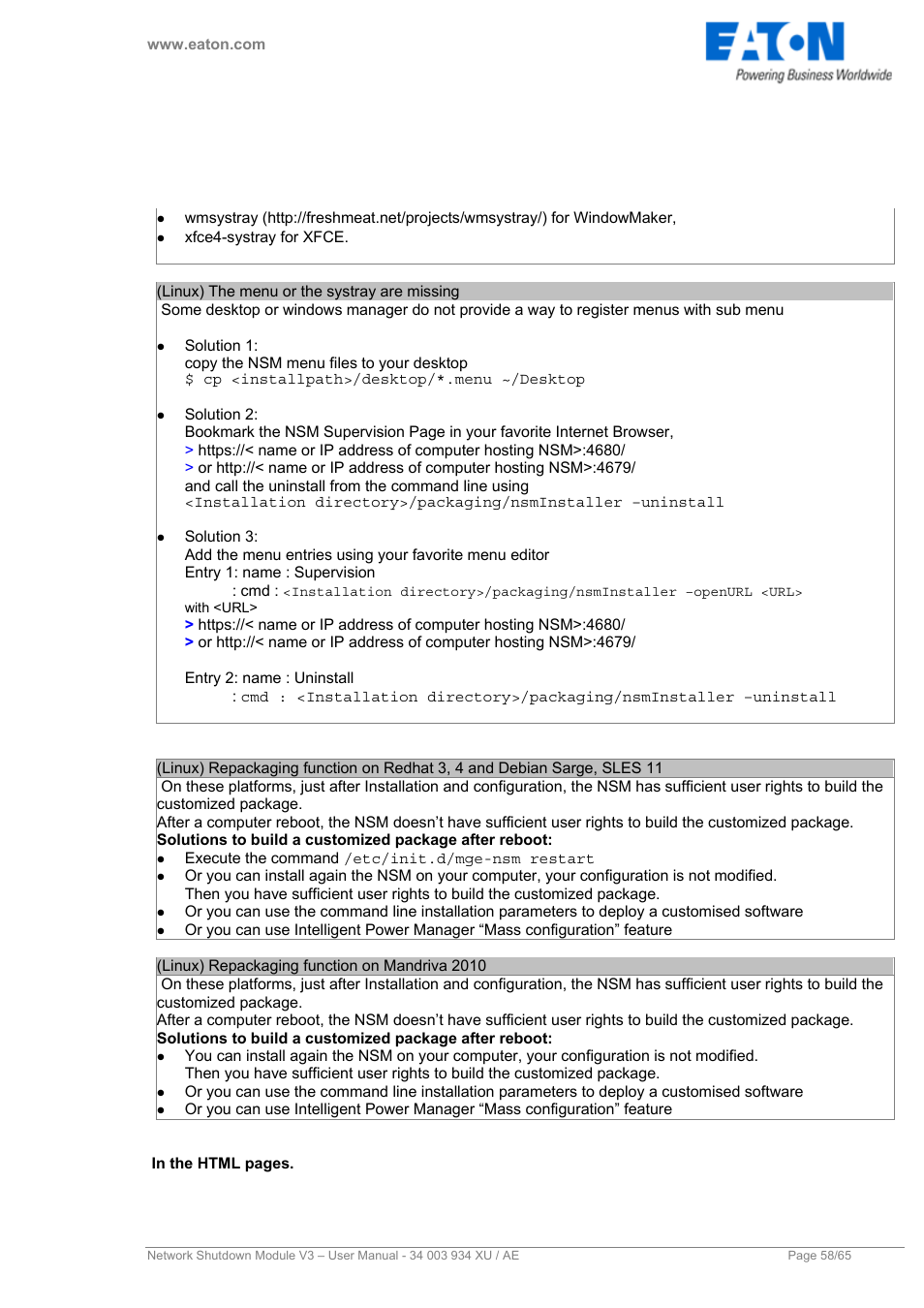 Eaton Electrical V3 User Manual | Page 59 / 65