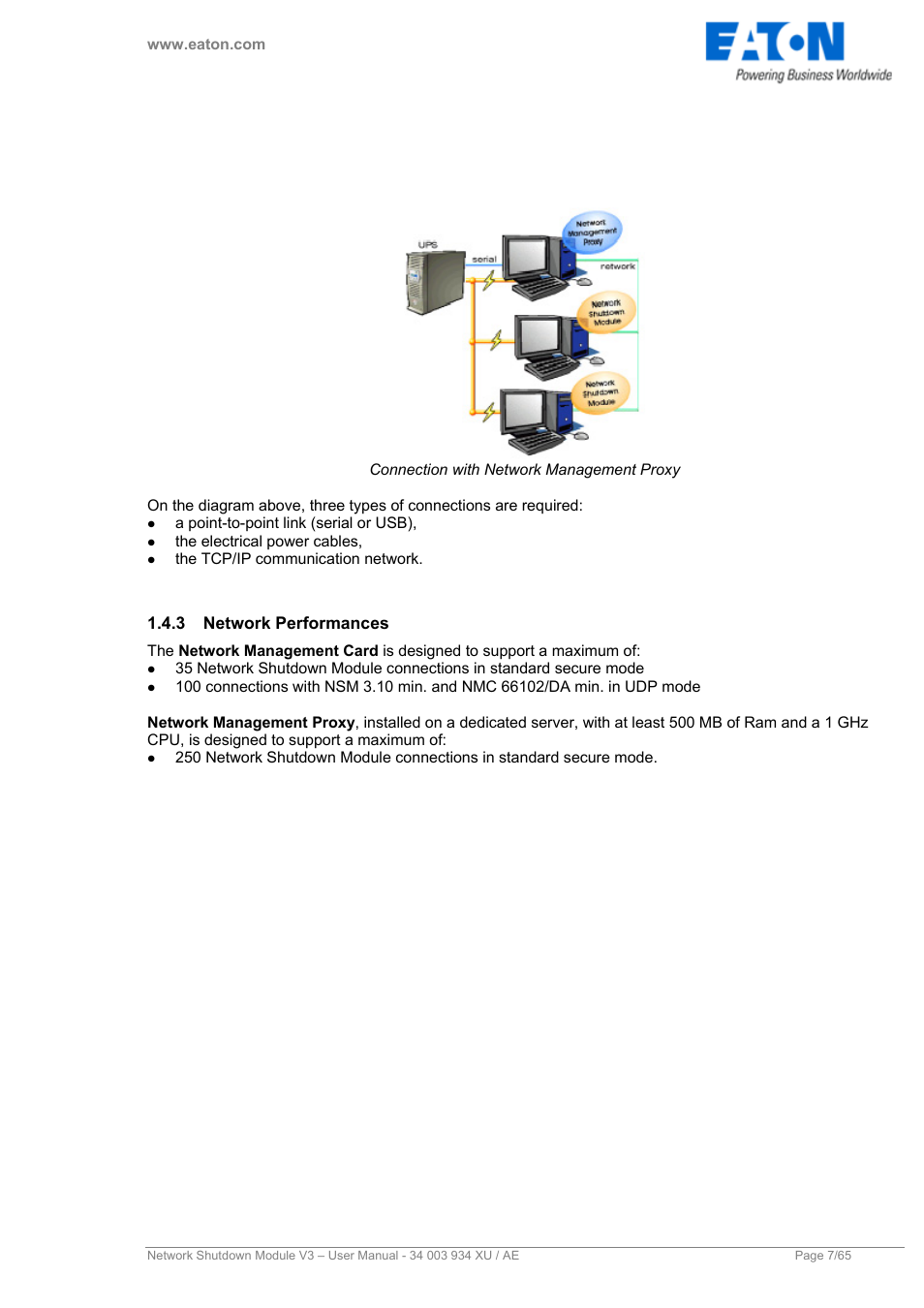 3 network performances, Network performances | Eaton Electrical V3 User Manual | Page 8 / 65