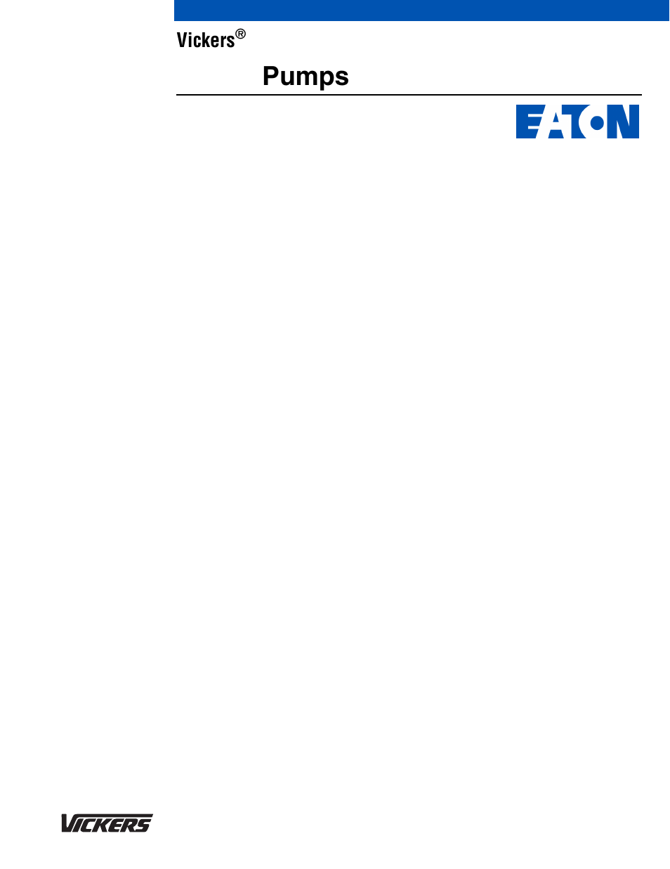 Eaton Electrical PVH63 User Manual | 8 pages