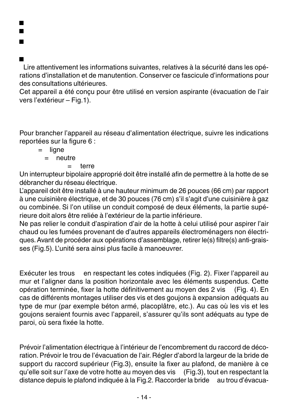 Lire et conserver les instructions | Elitair ZN-36 User Manual | Page 14 / 32