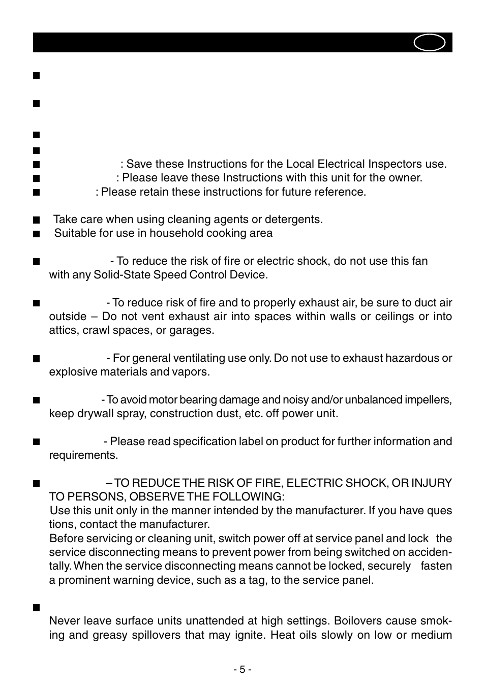 Read and save these instructions, English | Elitair ZN-36 User Manual | Page 5 / 32