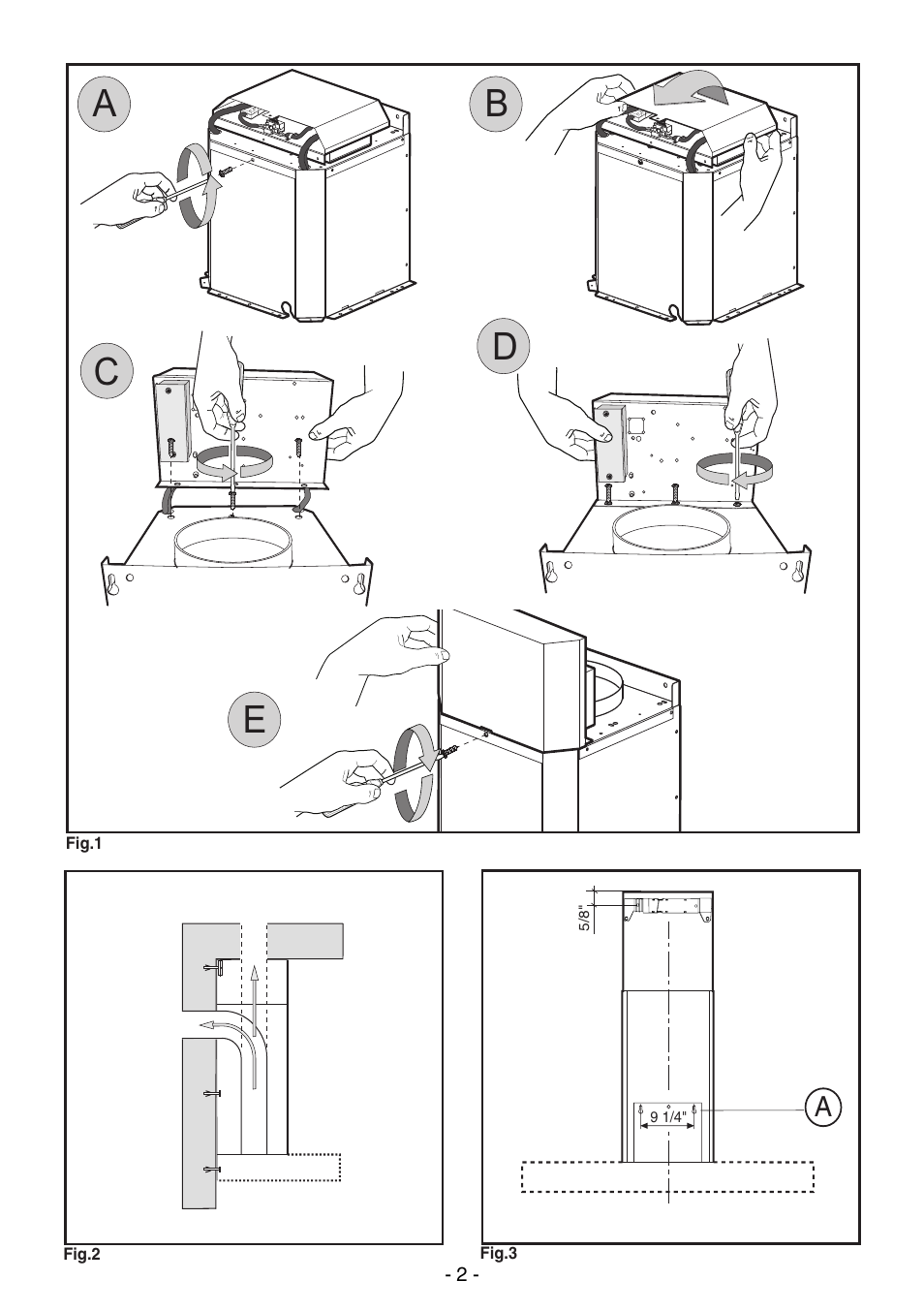 Ae b d c | Elitair MC-I-6090 User Manual | Page 2 / 12