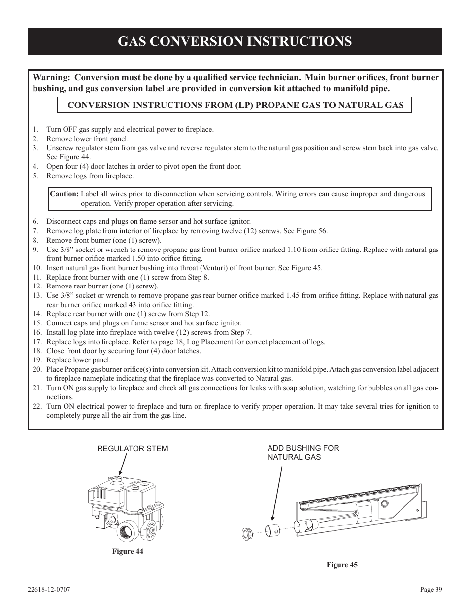 Gas conversion instructions | Elitegroup MANTIS PV-28SV55-(CN User Manual | Page 39 / 56