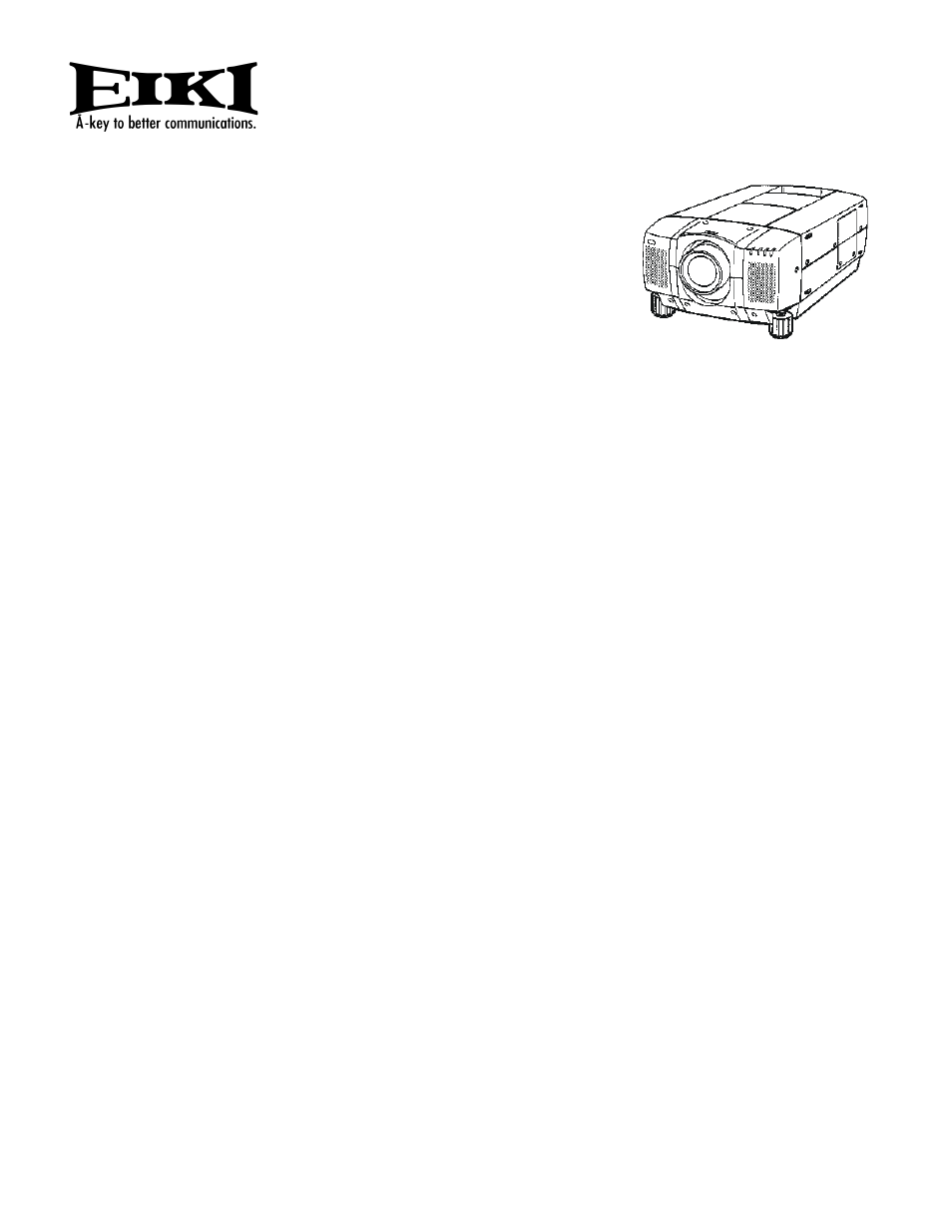 Eiki LC-SX1U User Manual | 1 page