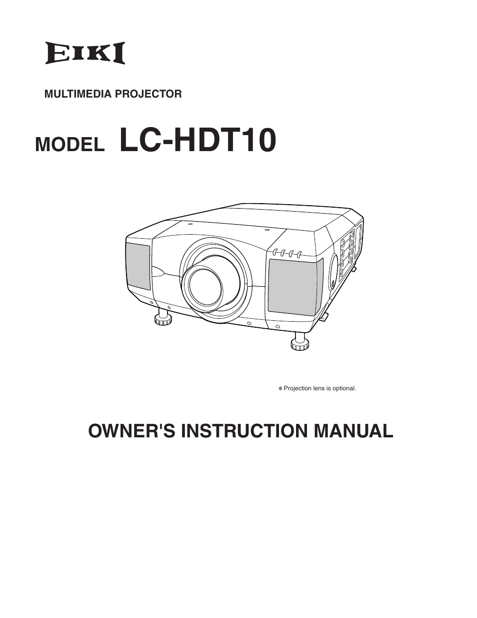 Eiki LC-HDT10 User Manual | 52 pages