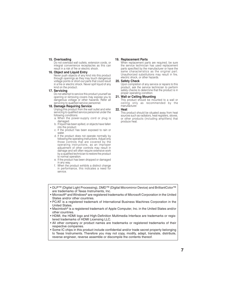 Eiki EIP-1600T User Manual | Page 11 / 69