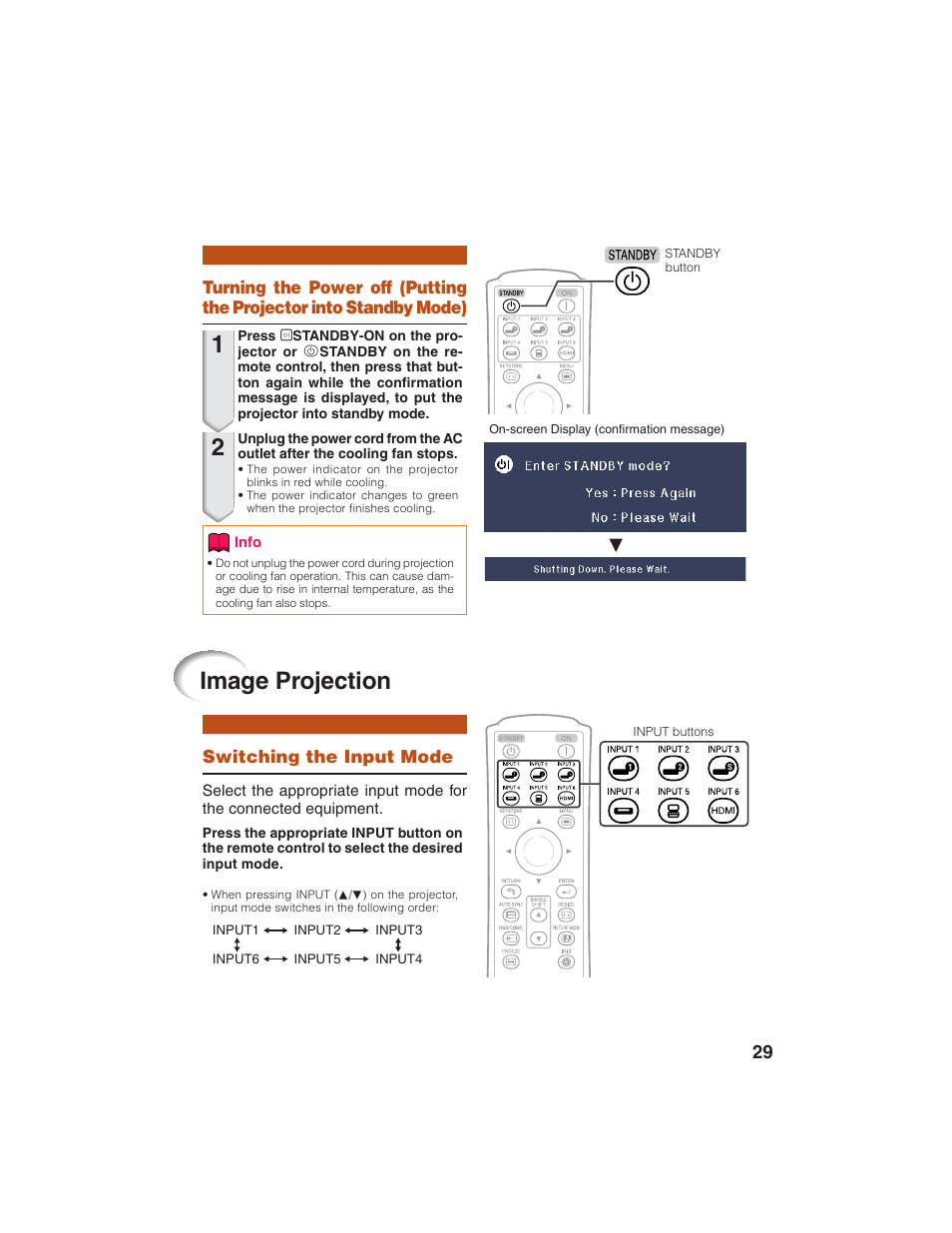 Image projection | Eiki EIP-1600T User Manual | Page 33 / 69