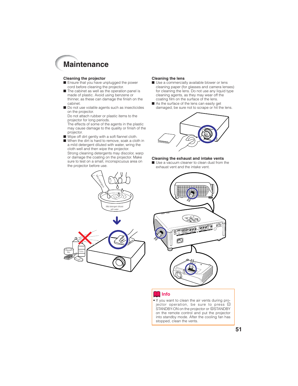 Maintenance | Eiki EIP-1600T User Manual | Page 55 / 69