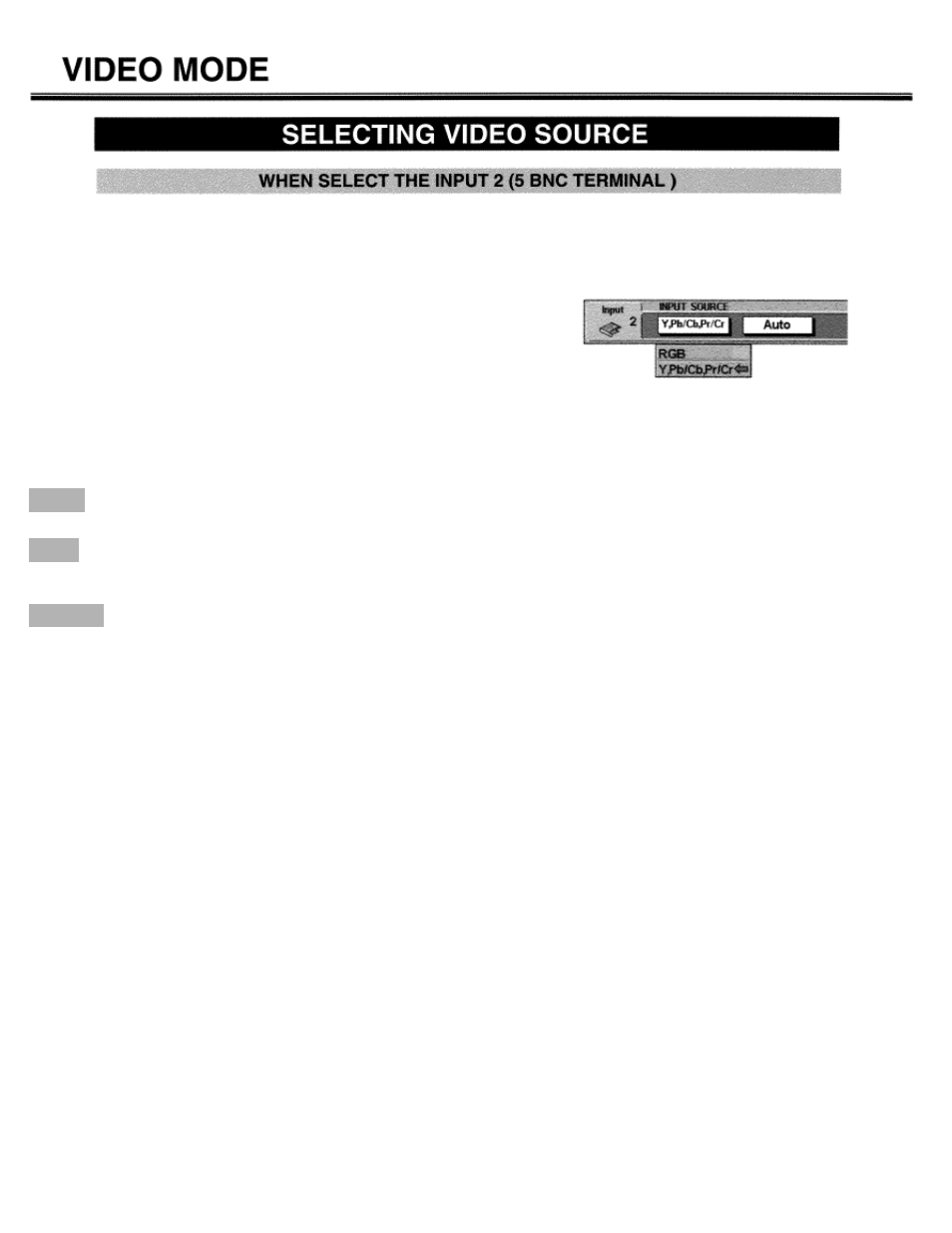 Video mode, Selecting video source, Lc-xt1 | Video, S-video | Eiki LC-XT1 User Manual | Page 35 / 51