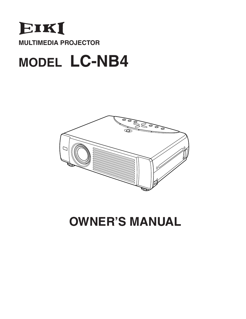 Eiki LC-NB4 User Manual | 48 pages