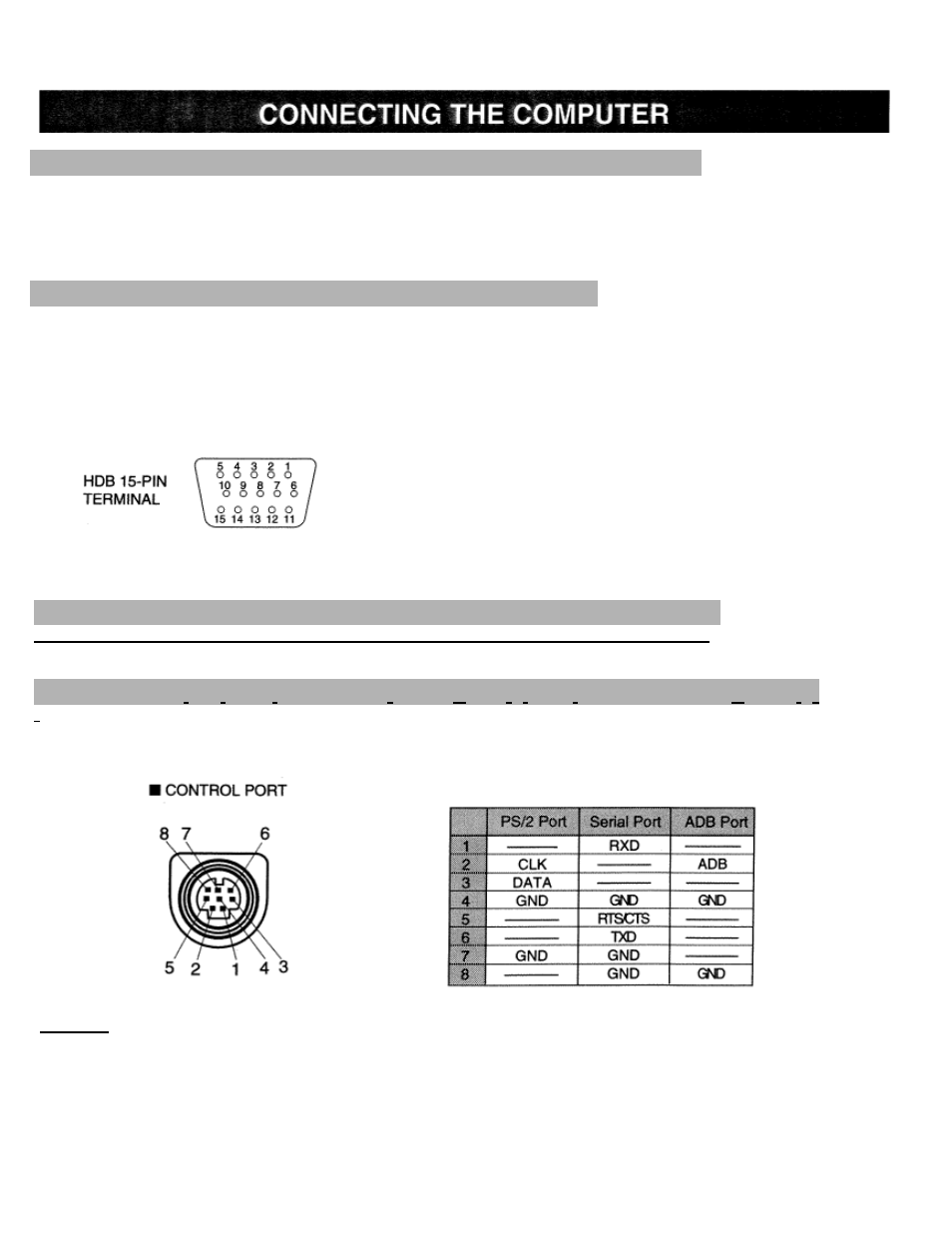 Connecting the computer, Connecting t0 the monitor output terminal | Eiki LC-X990 User Manual | Page 11 / 54