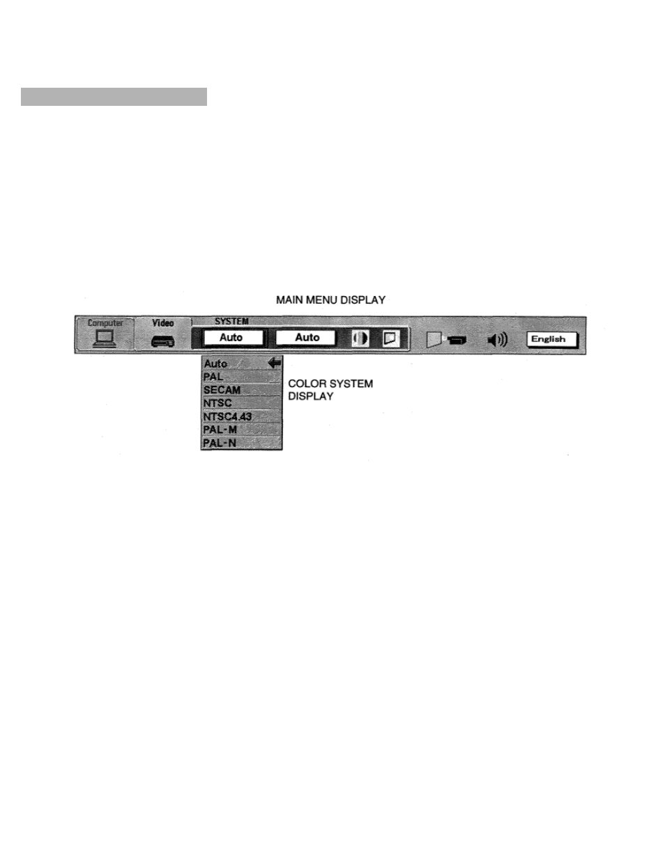 Video mode, Color system select | Eiki LC-X990 User Manual | Page 32 / 54