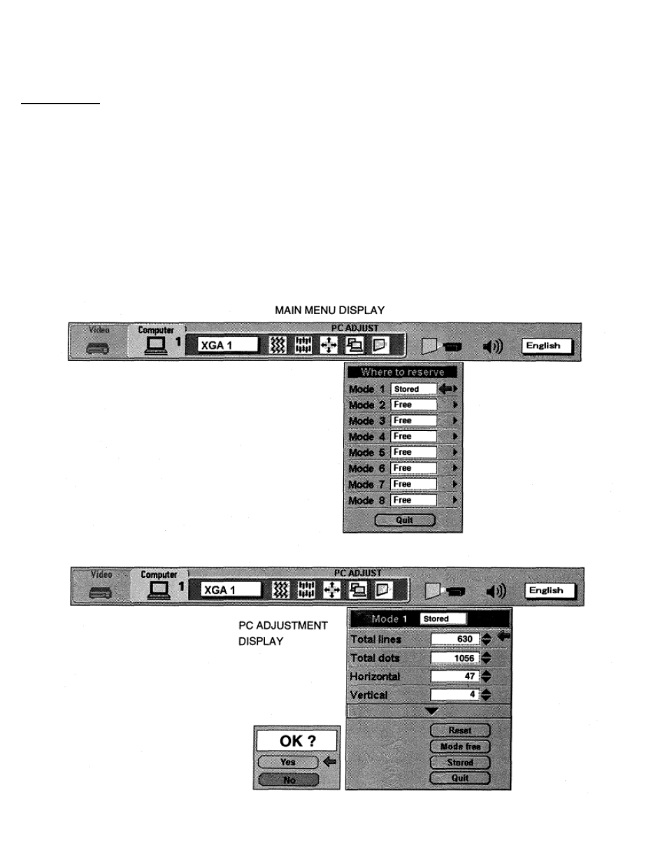 Mode free | Eiki LC-X990 User Manual | Page 44 / 54