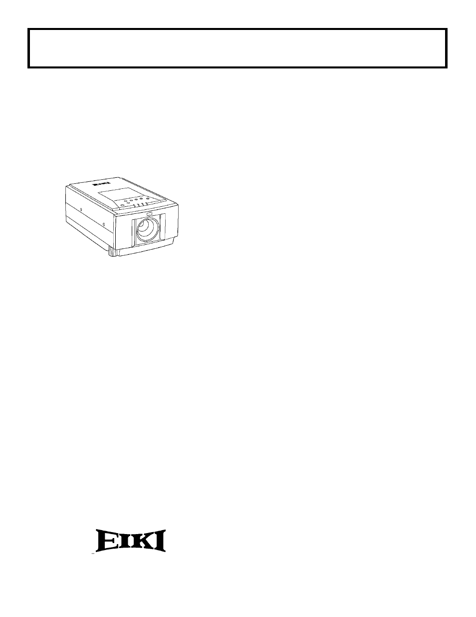 Eiki LC-SVGA860 User Manual | 1 page