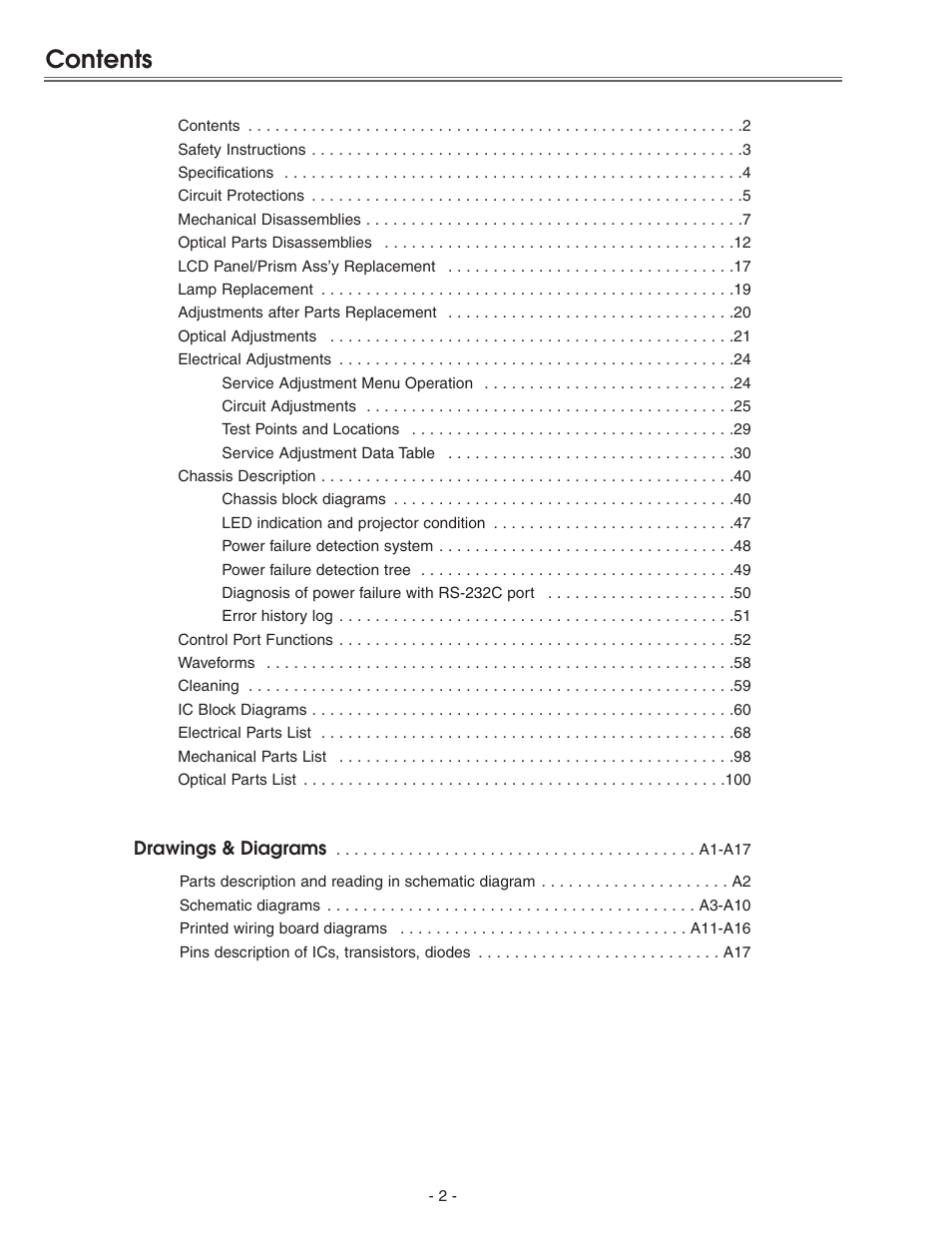 Eiki LC-X71 LC-X71L User Manual | Page 2 / 107