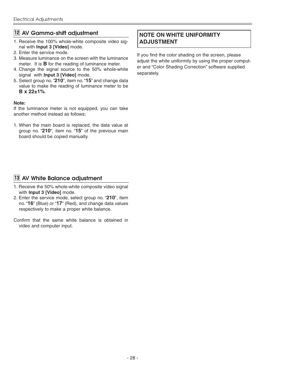 Eiki LC-X71 LC-X71L User Manual | Page 28 / 107