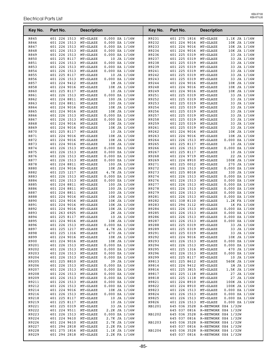 Eiki LC-X71 LC-X71L User Manual | Page 85 / 107