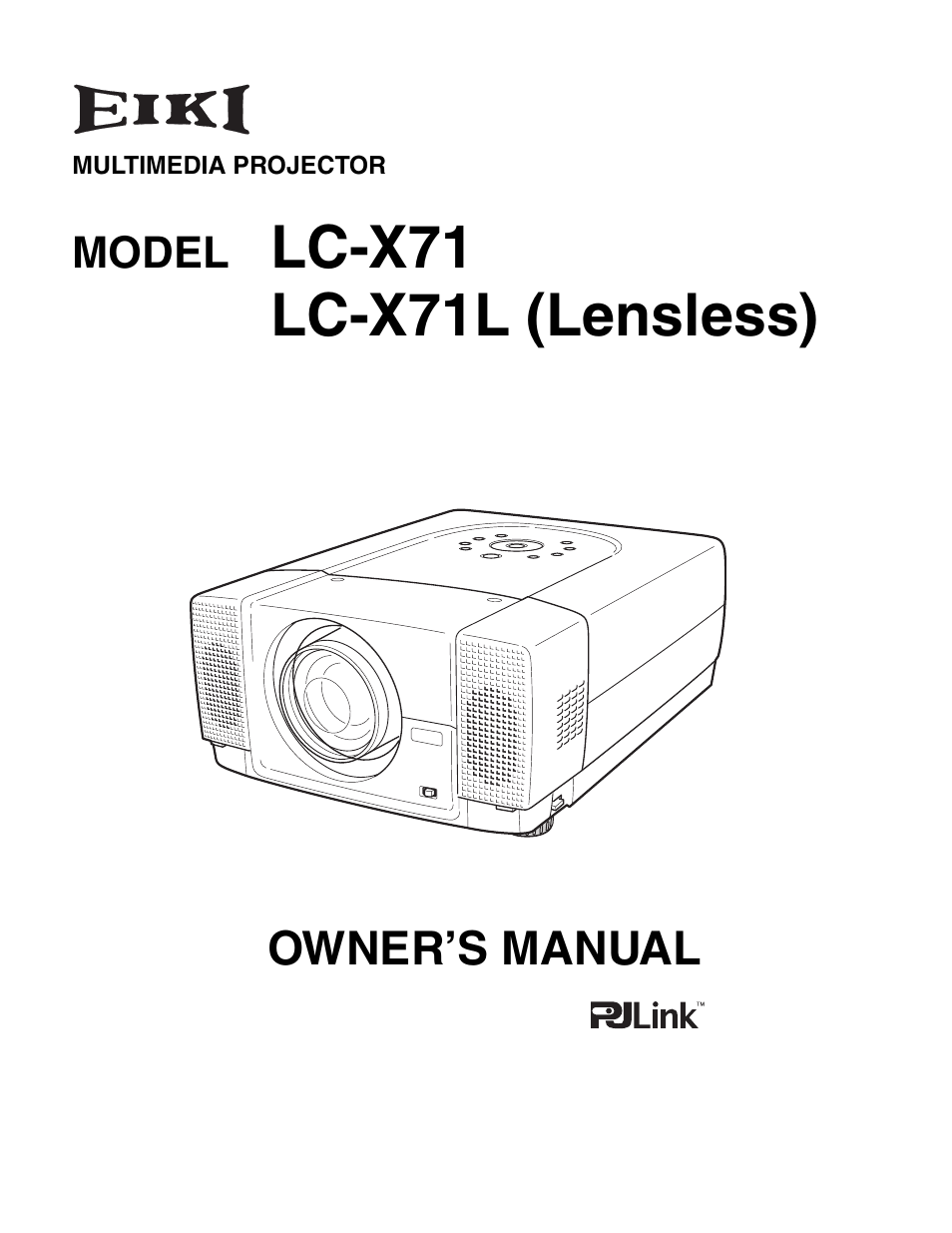 Eiki LC-X71L User Manual | 62 pages