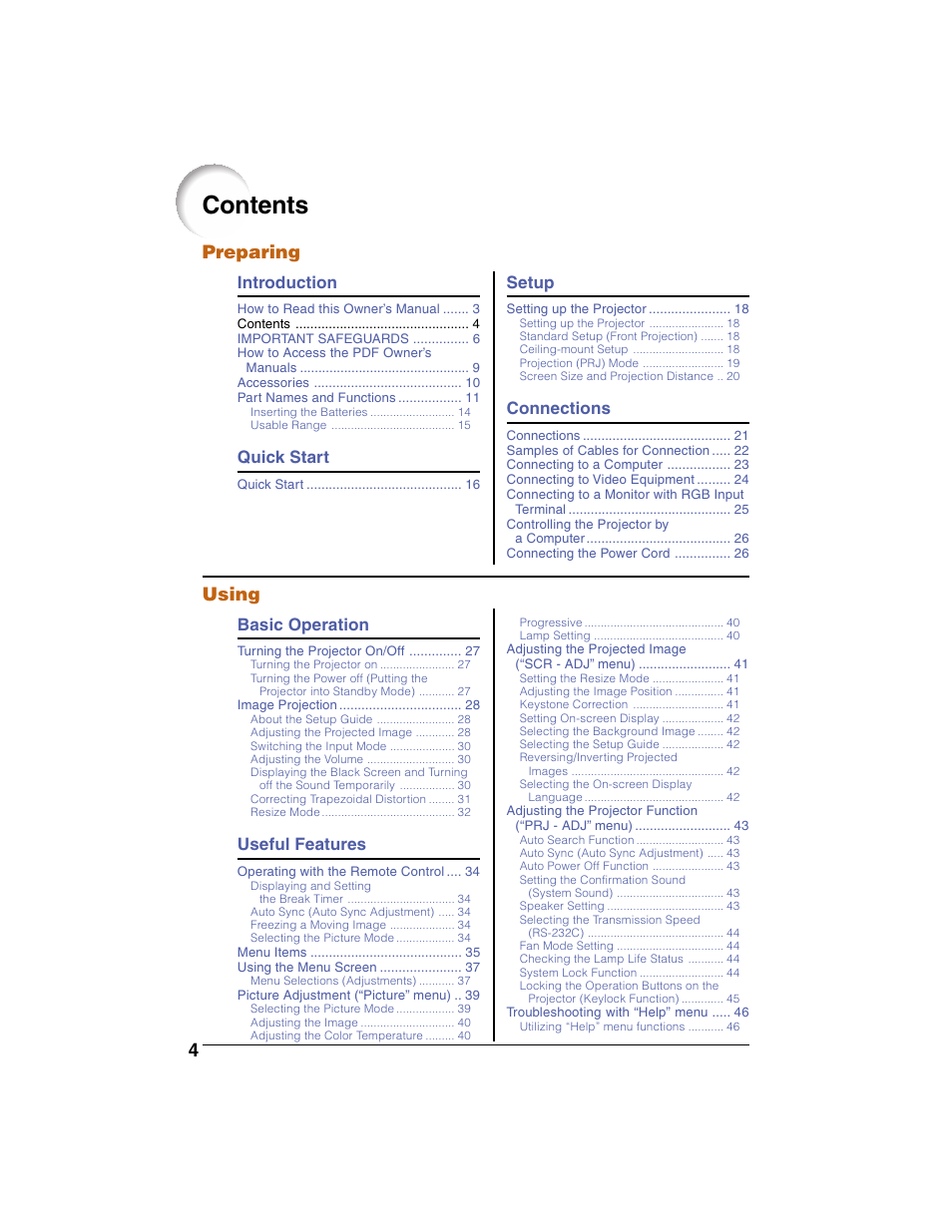 Eiki EIP-2500 User Manual | Page 8 / 68