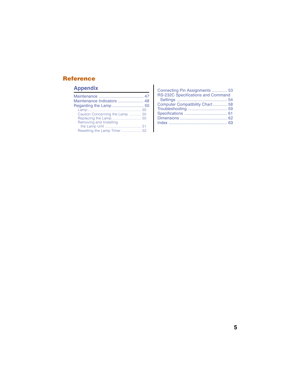 5reference | Eiki EIP-2500 User Manual | Page 9 / 68