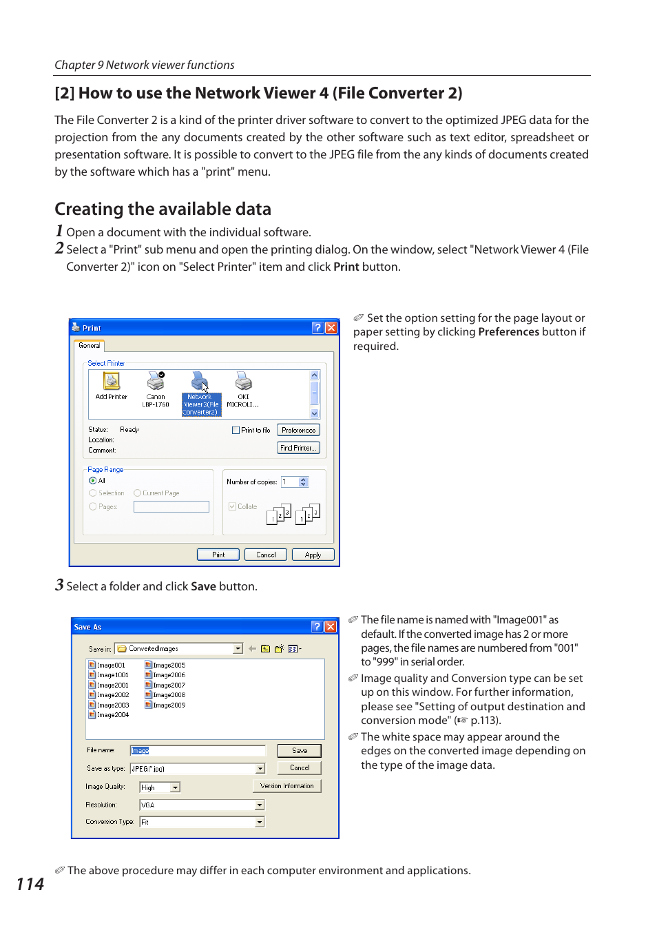 Creating the available data 1 | Eiki QXXAVC922---P User Manual | Page 114 / 144