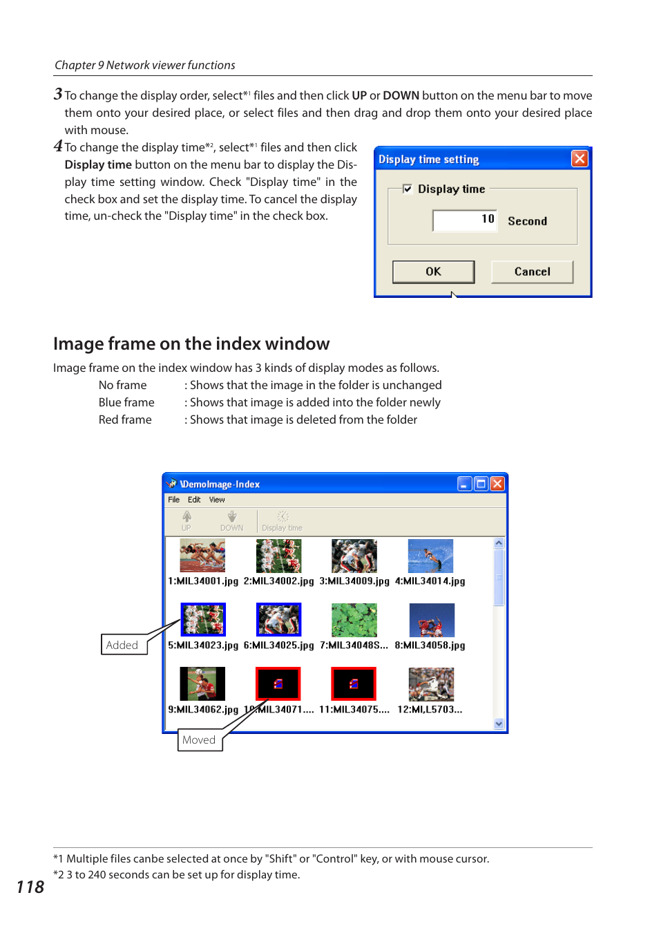 Image frame on the index window | Eiki QXXAVC922---P User Manual | Page 118 / 144