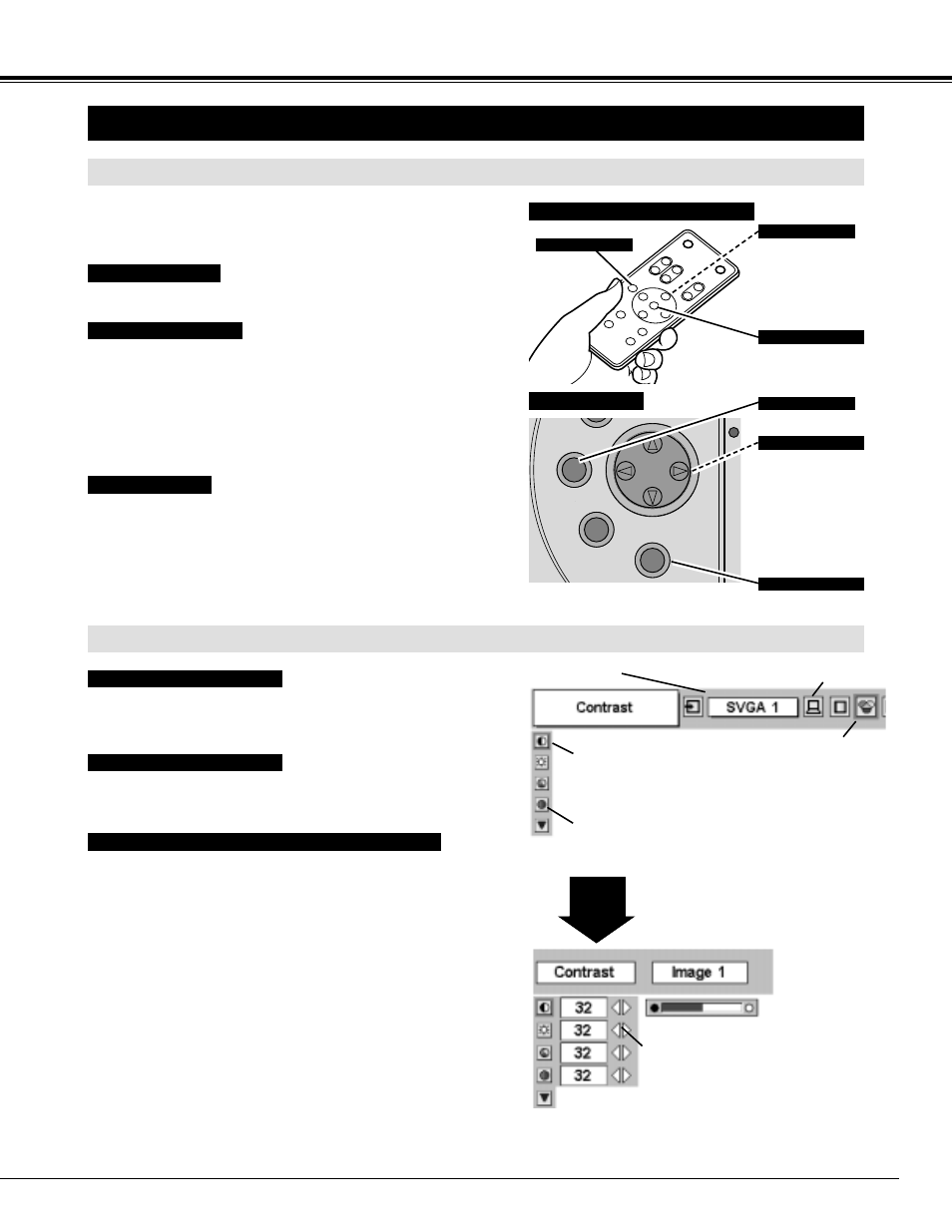 Operating on-screen menu, How to operate on-screen menu, Flow of on-screen menu operation | Eiki LC-SM3 User Manual | Page 17 / 44