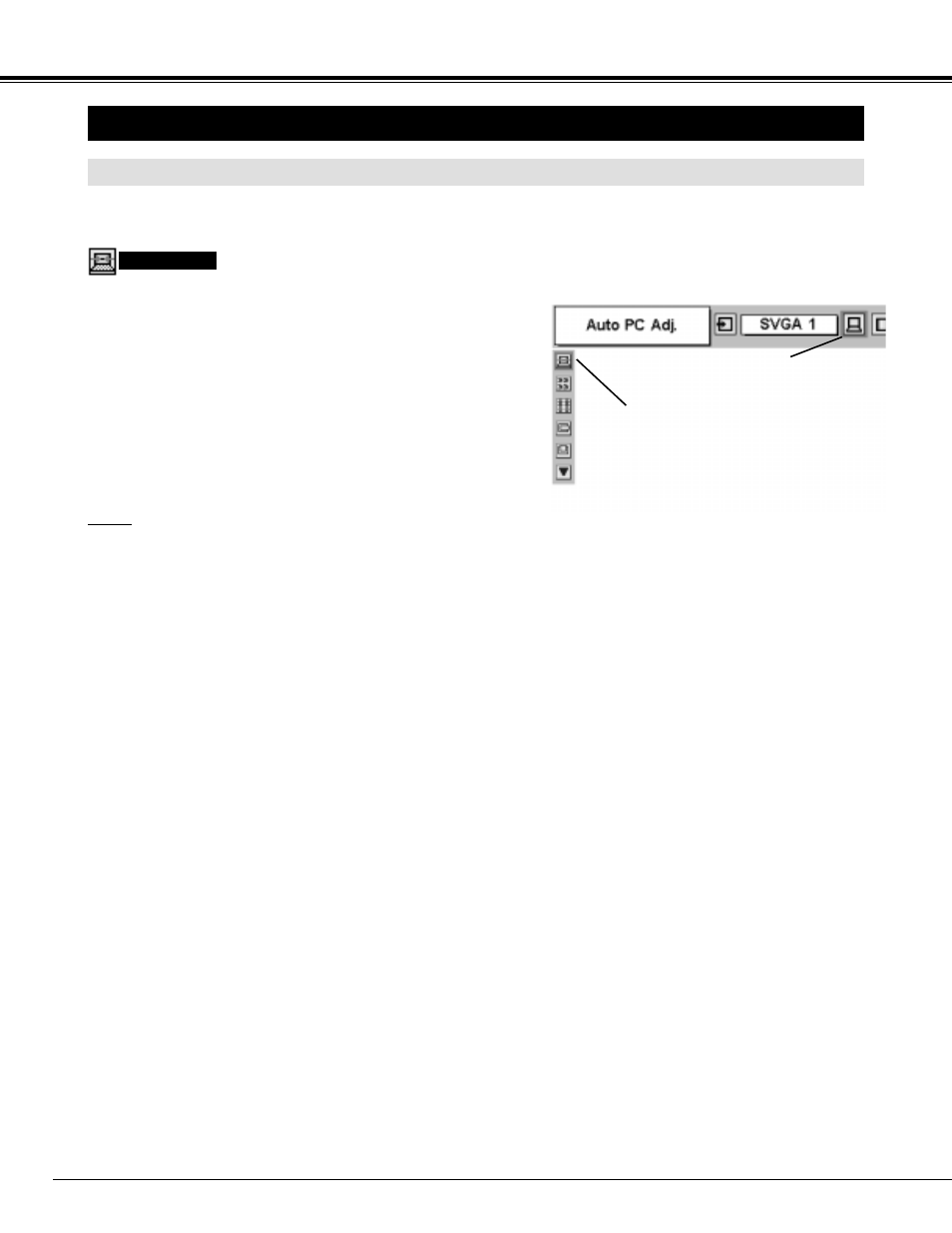 Pc adjustment, Auto pc adjustment | Eiki LC-SM3 User Manual | Page 24 / 44
