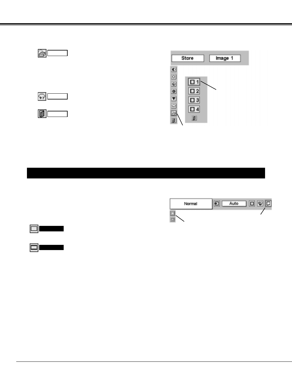 Picture screen adjustment, Video input | Eiki LC-SM3 User Manual | Page 34 / 44