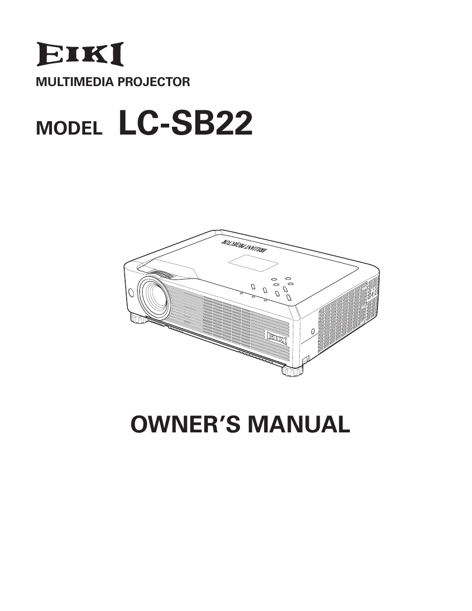 Eiki LC-SB22 User Manual | 64 pages