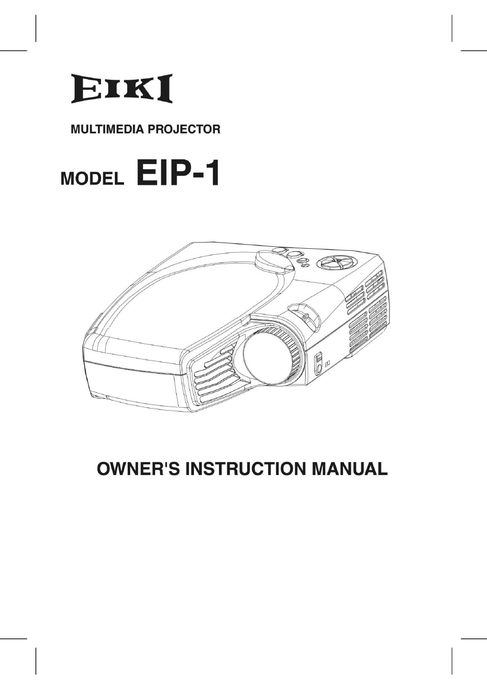 Eiki EIP-1 User Manual | 31 pages