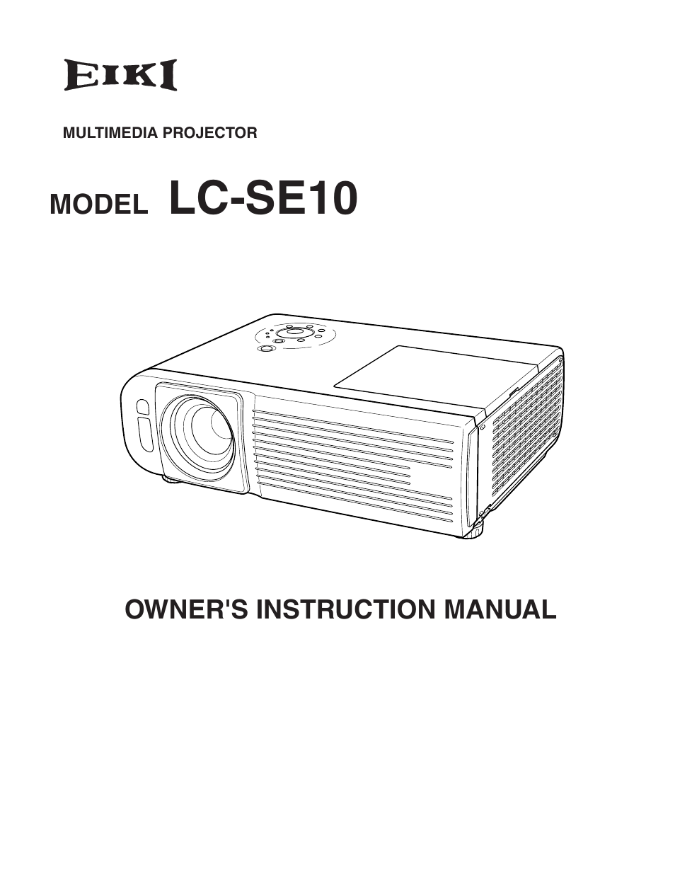 Eiki LC-SE10 User Manual | 60 pages