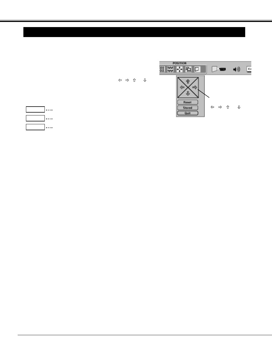 Picture position adjustment, Computer mode | Eiki LC-SX3 User Manual | Page 42 / 56