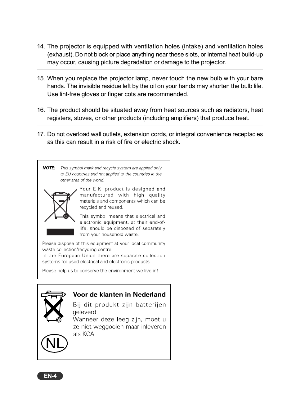 Eiki EIP-S200 User Manual | Page 5 / 35