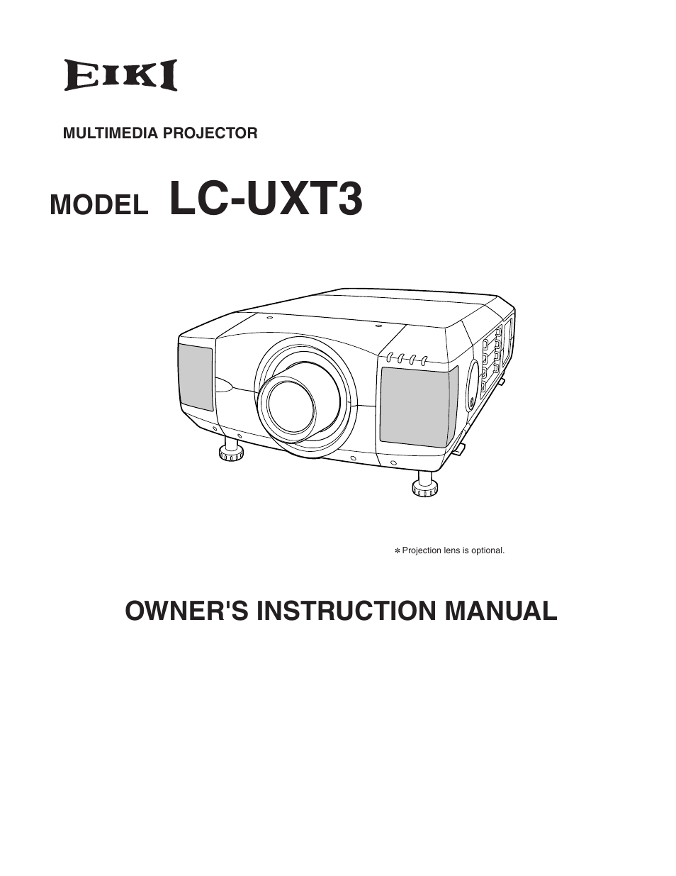Eiki LC-UXT3 User Manual | 56 pages