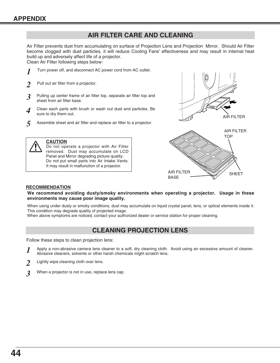 Eiki LC-UXT3 User Manual | Page 44 / 56