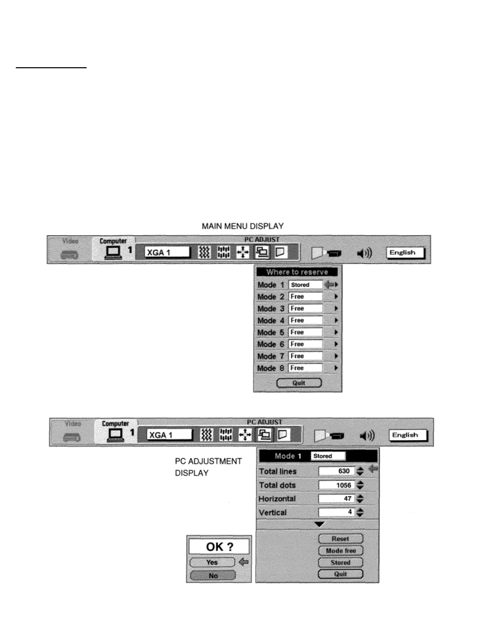 Mode free | Eiki LC-X984 User Manual | Page 44 / 54