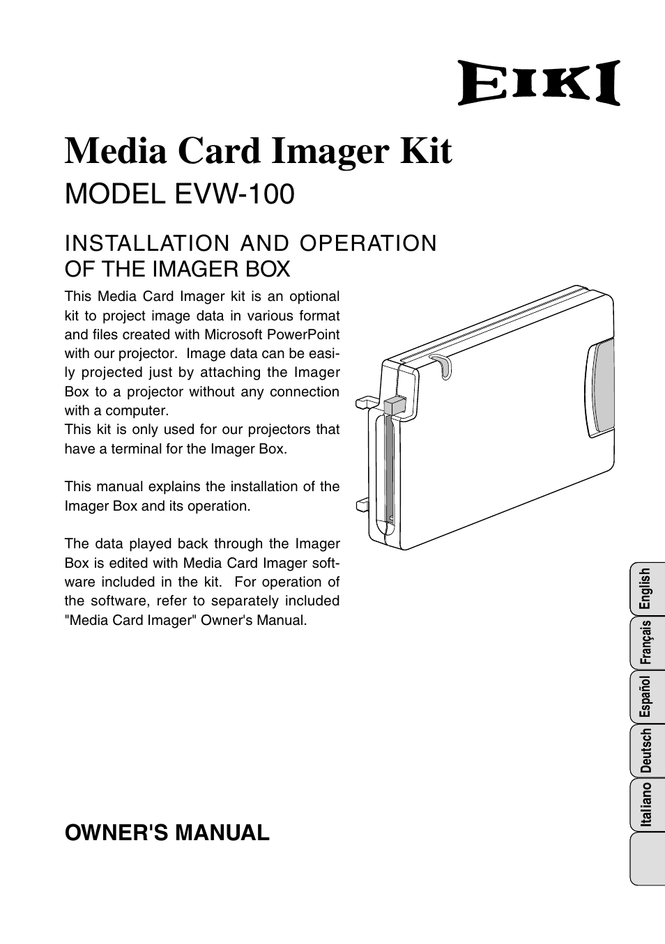 Eiki EVW-100 User Manual | 18 pages