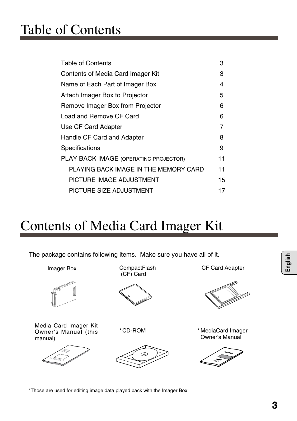 Eiki EVW-100 User Manual | Page 3 / 18