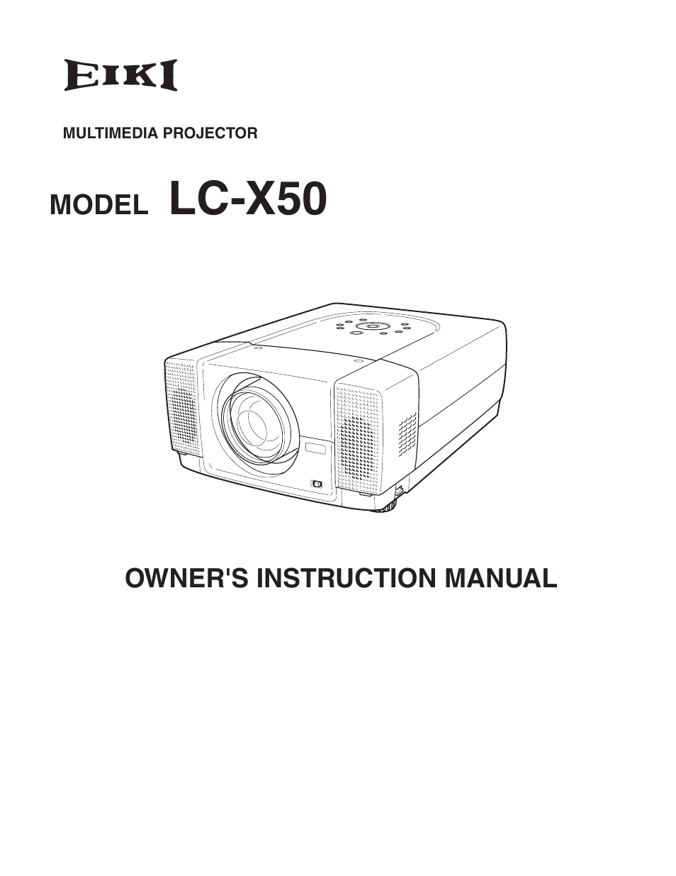 Eiki LC-X50 User Manual | 56 pages